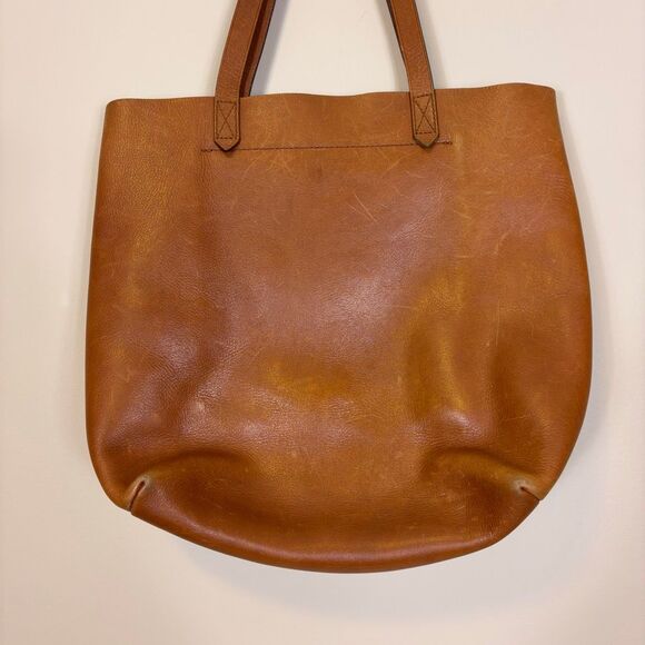 Madewell Tan Leather Transport Large Tote Bag Purse - Picture 5 of 10